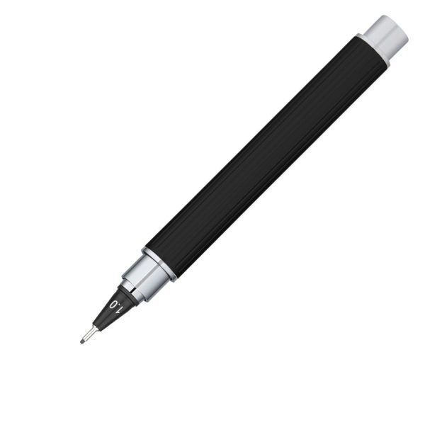 Stylo-feutre laque noire sur lignes verticales