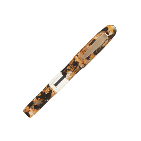 Résine marbrée noire et orange – Image 2